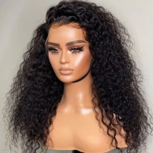 18 inch frontal glueless curly wig 2