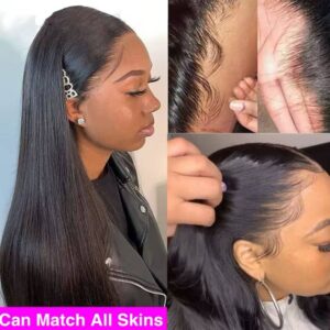 18 inch straight frontal glueless curly wig 2