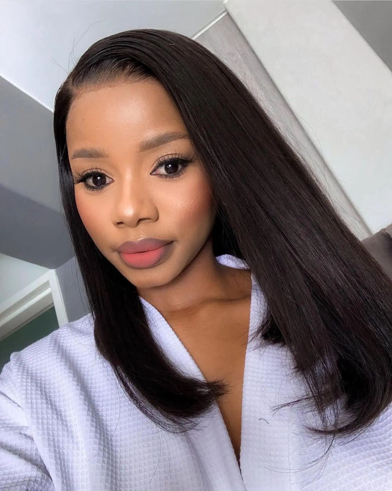 Double drawn wig 16 inch
