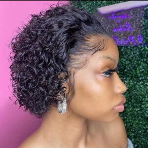 Brazilian Pixie Cut Frontal Curly Wig